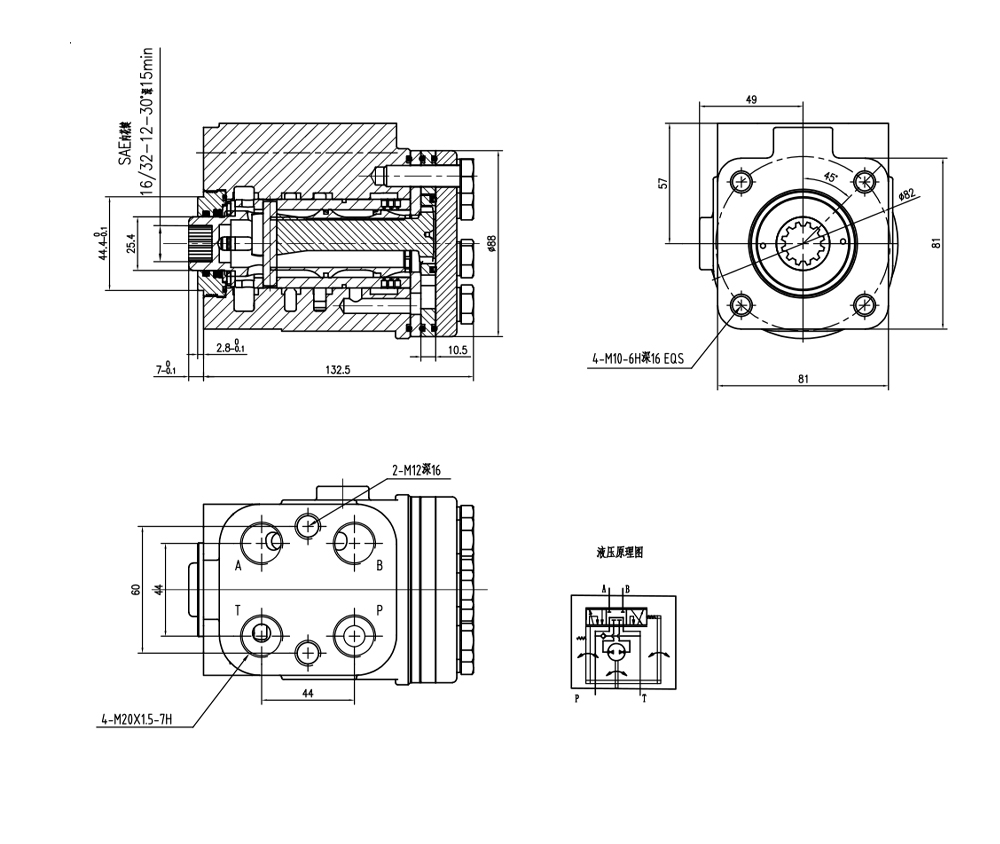 BZZ1-E80AS 80 ml/ot. 6 l/min Řídicí jednotka drawing image