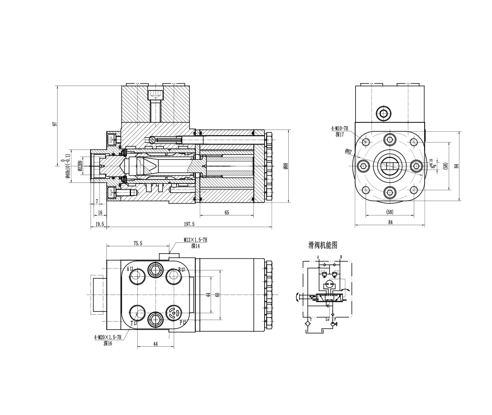 BZZ5-E500C 500 ml/ot. 38 l/min Řídicí jednotka drawing image