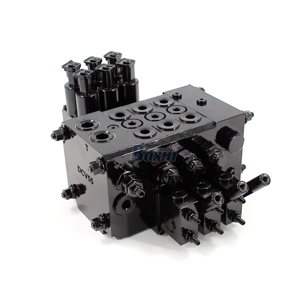 DCV55 Elektrohydraulický 3 cívky Sekční směrový ventil image