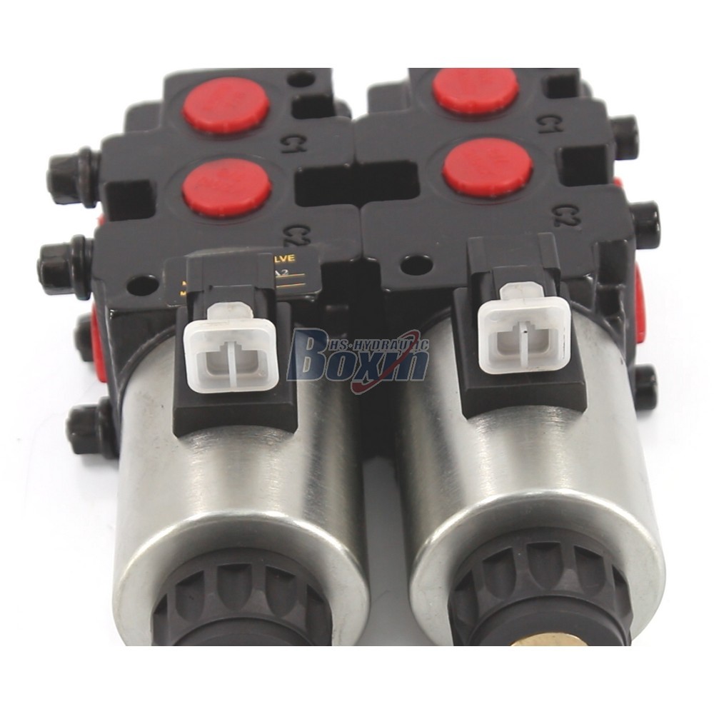 HSV09 Solenoid 2 Spool Flow Diverter Valve for Hydraulic Systems detail image