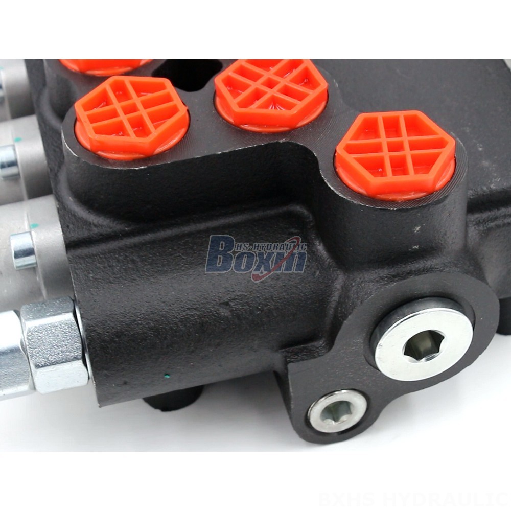 P80-G34-G12-OT Manual 3 Spool Monoblock Directional Valve: High-Quality Hydraulic Control detail image