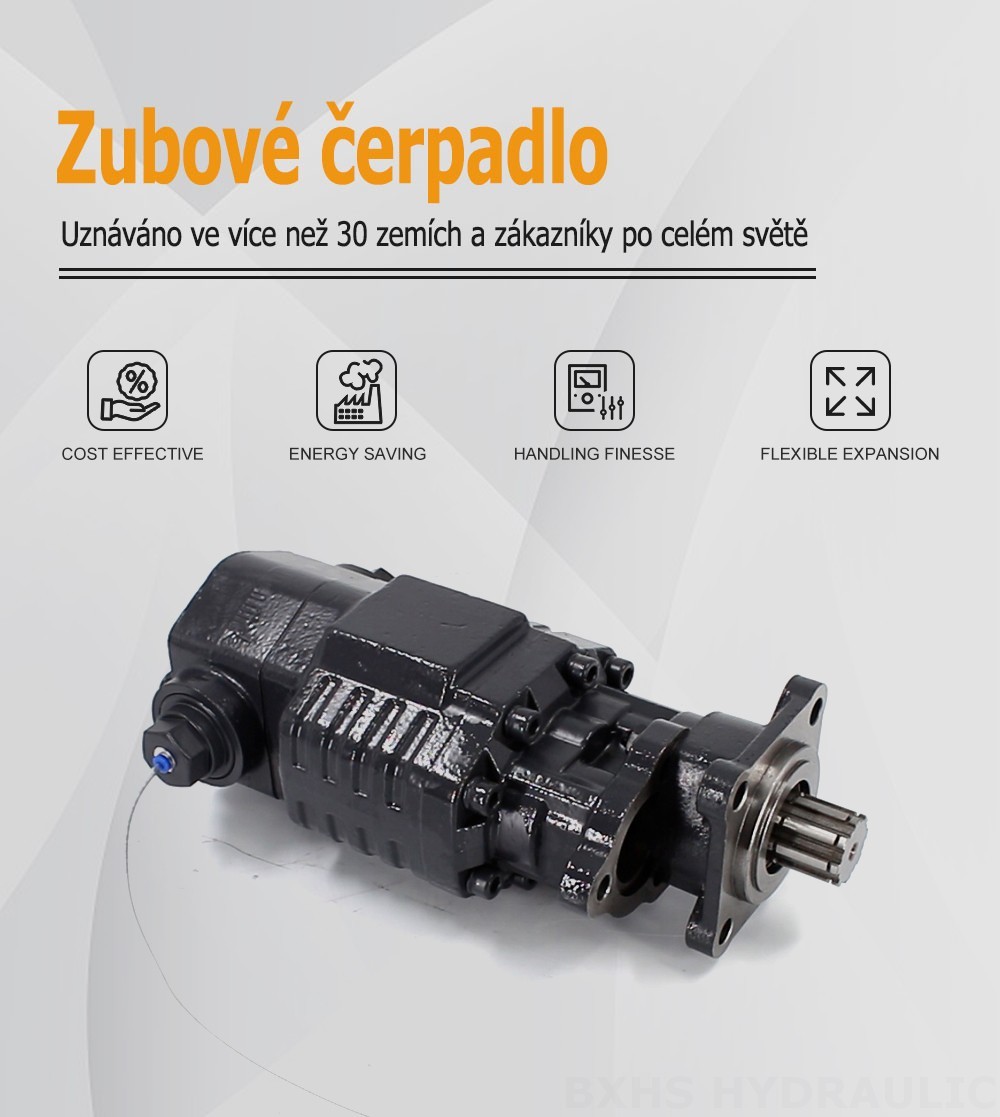 BF110A-ZF1 110 cm³/ot. 20 MP (2900 psi) Hydraulické čerpadlo s ozubenými koly