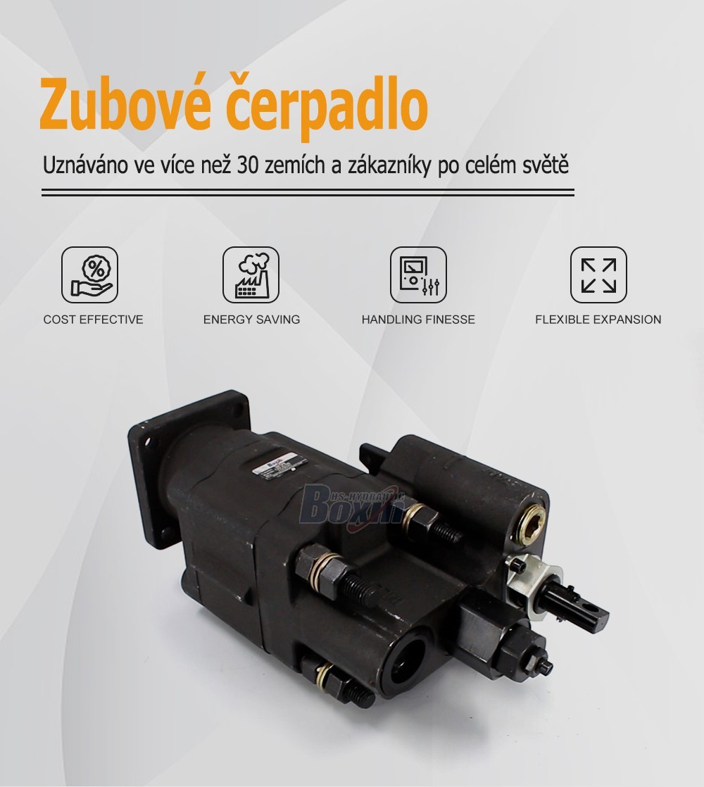 C102-LMS-25 100 cm³/ot. 20 MP (2900 psi) Hydraulické čerpadlo s ozubenými koly