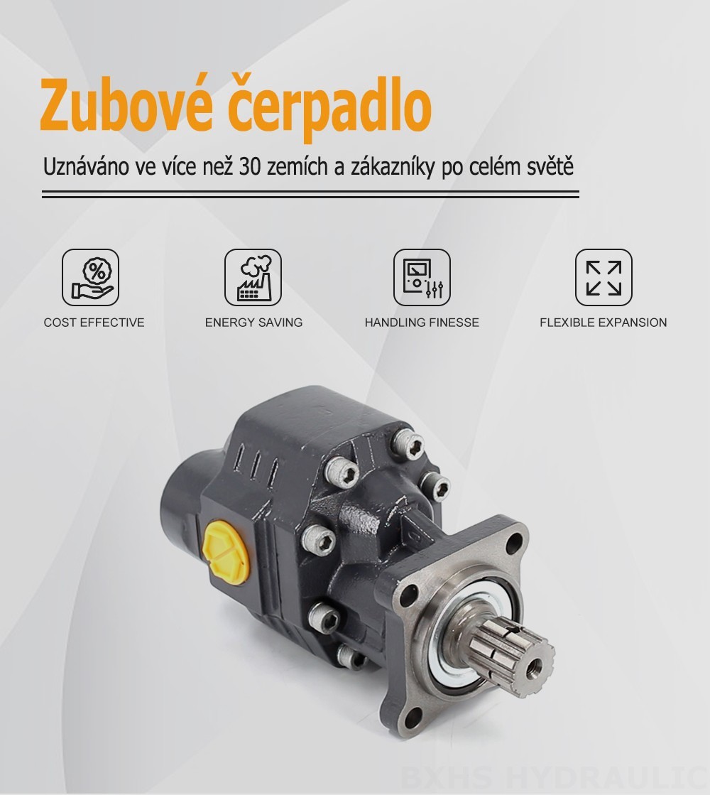 CBHW-ISO-80-H 80 cc/otáčku 22 MP (3190 psi) Hydraulické čerpadlo s ozubenými koly