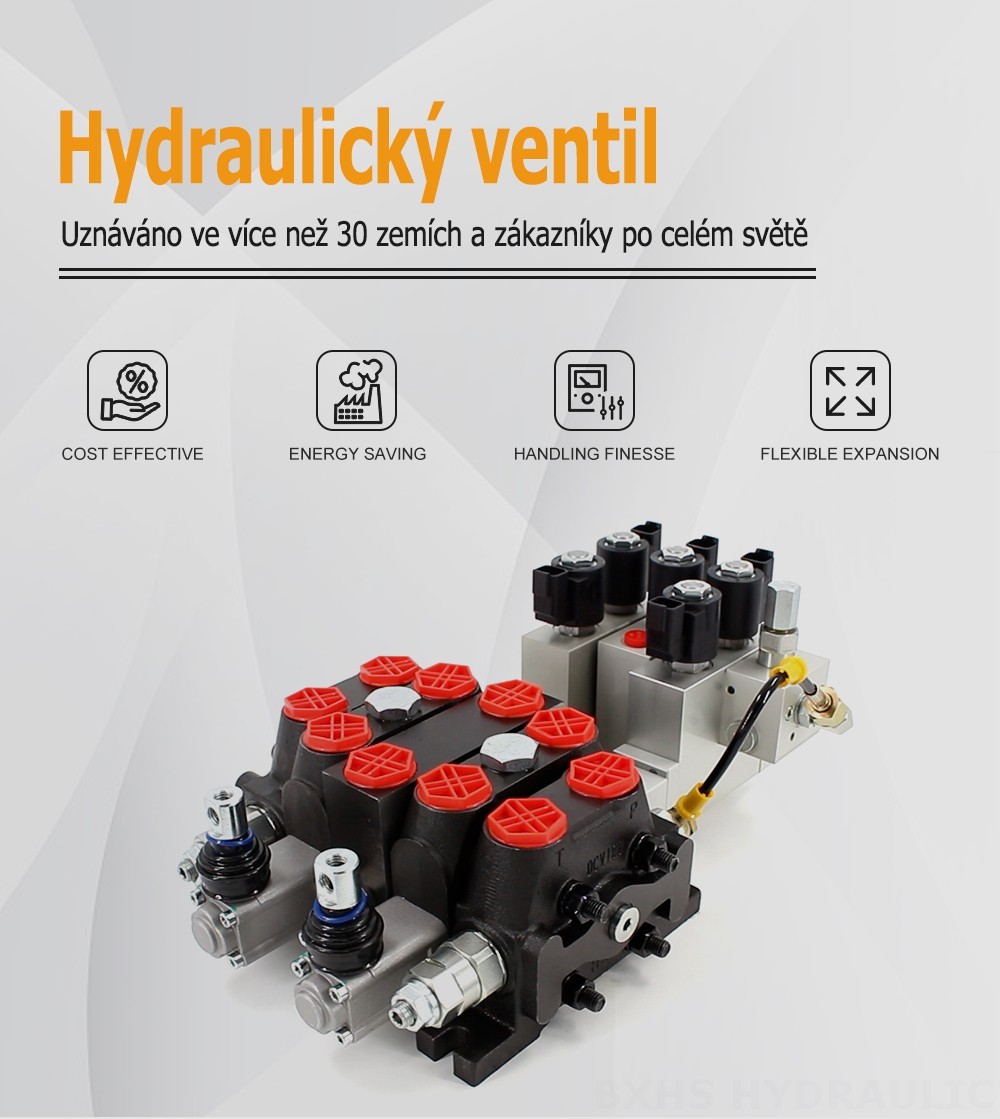 DCV100-OT-J-OT Elektrohydraulický Šoupátko 3 Sekční směrový ventil