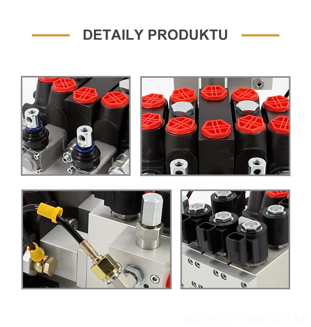 DCV100-OT-J-OT Elektrohydraulický Šoupátko 3 Sekční směrový ventil