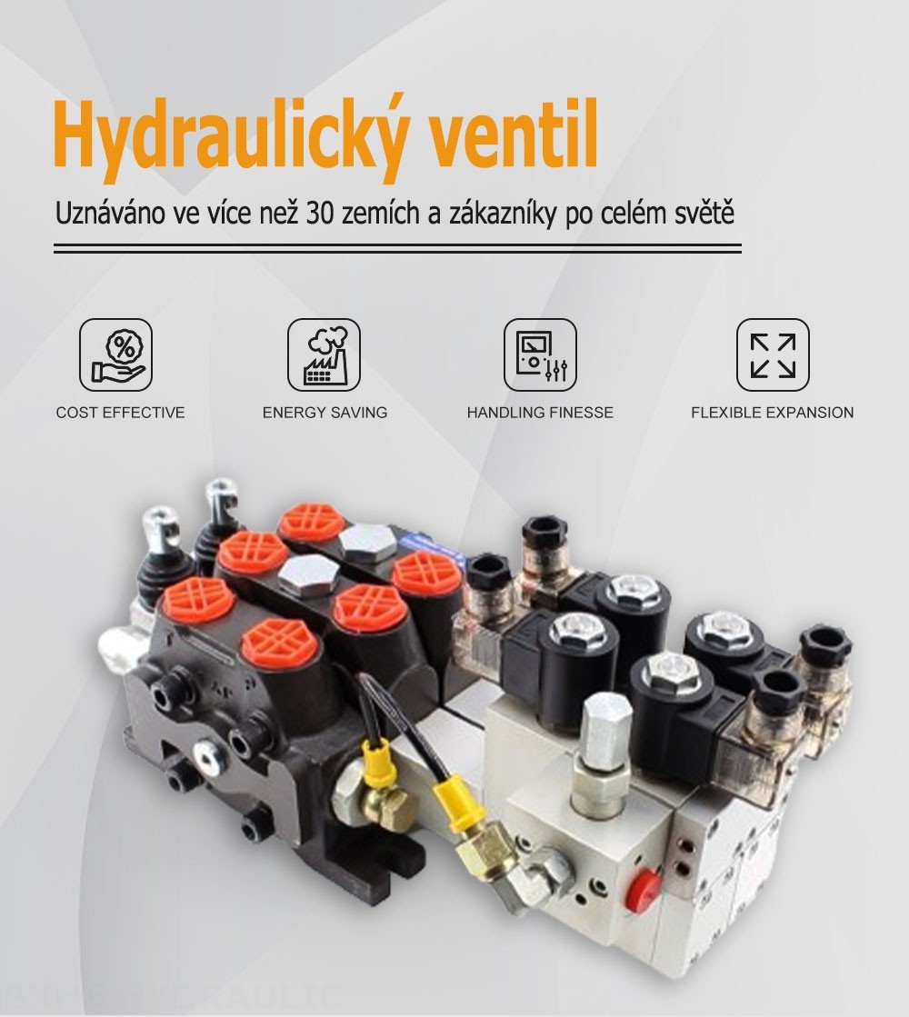 DCV100 Elektrohydraulický Šoupátko 2 Sekční směrový ventil