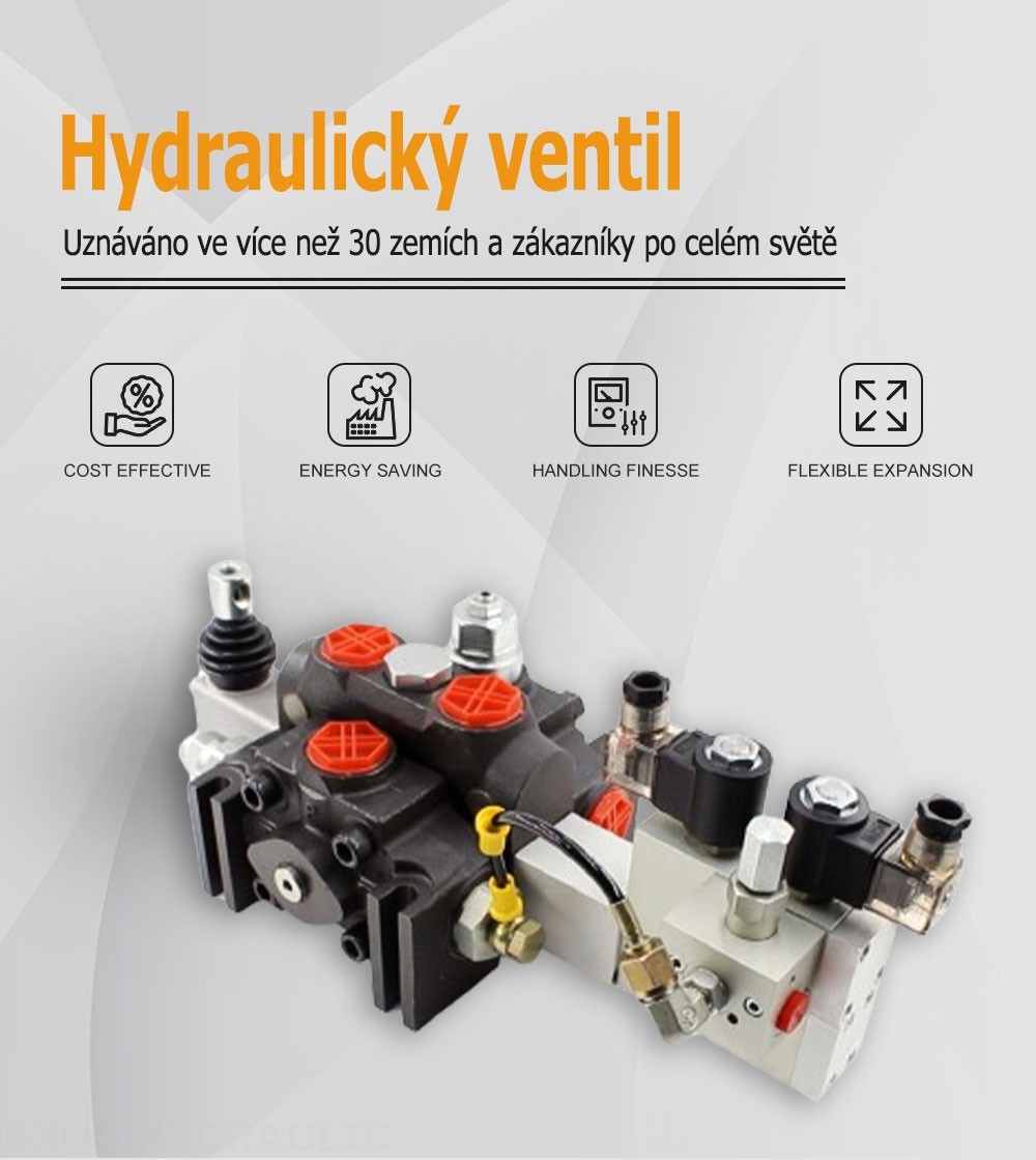 DCV200 Elektrohydraulický Šoupátko 1 Sekční směrový ventil