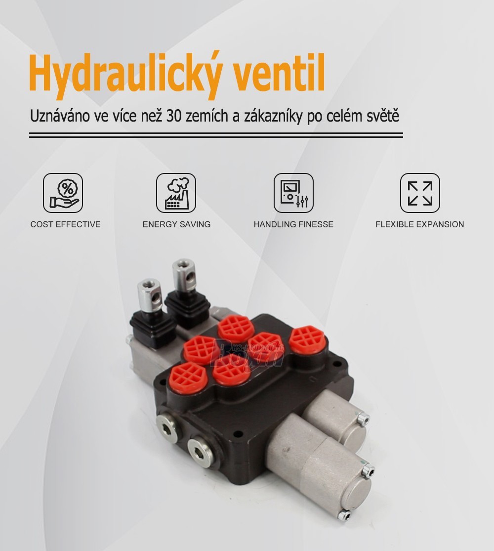 DCV20 Ruční 2 cívky Monoblokový směrový ventil
