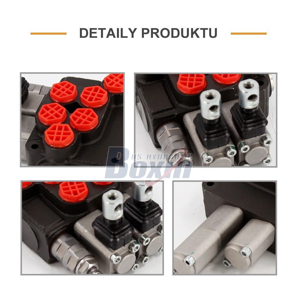 DCV20 Ruční 2 cívky Monoblokový směrový ventil