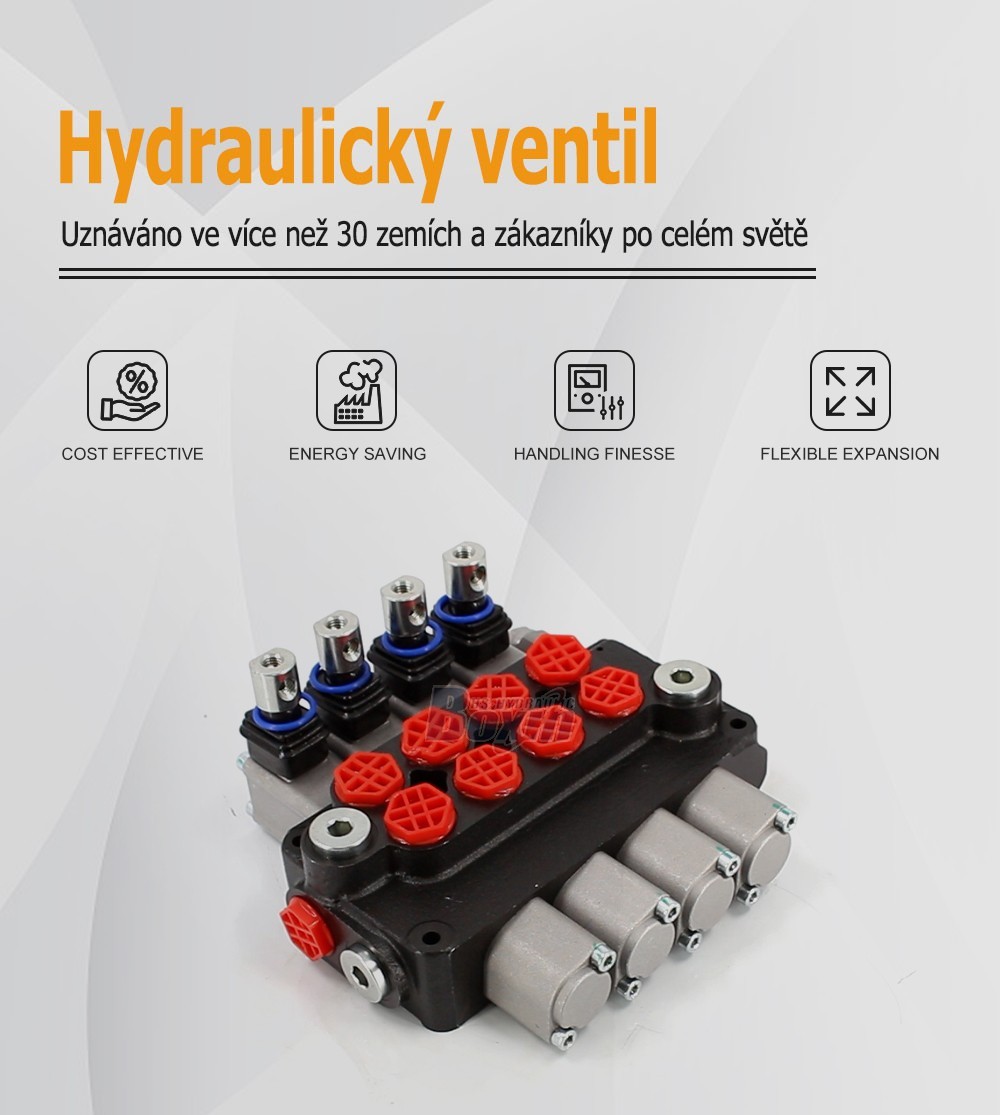 DCV20 Ruční 4 cívky Monoblokový směrový ventil