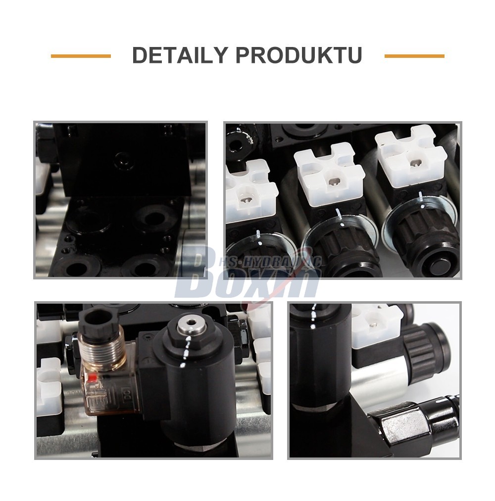 DCV56-H Solenoidový 5 cívek Sekční směrový ventil