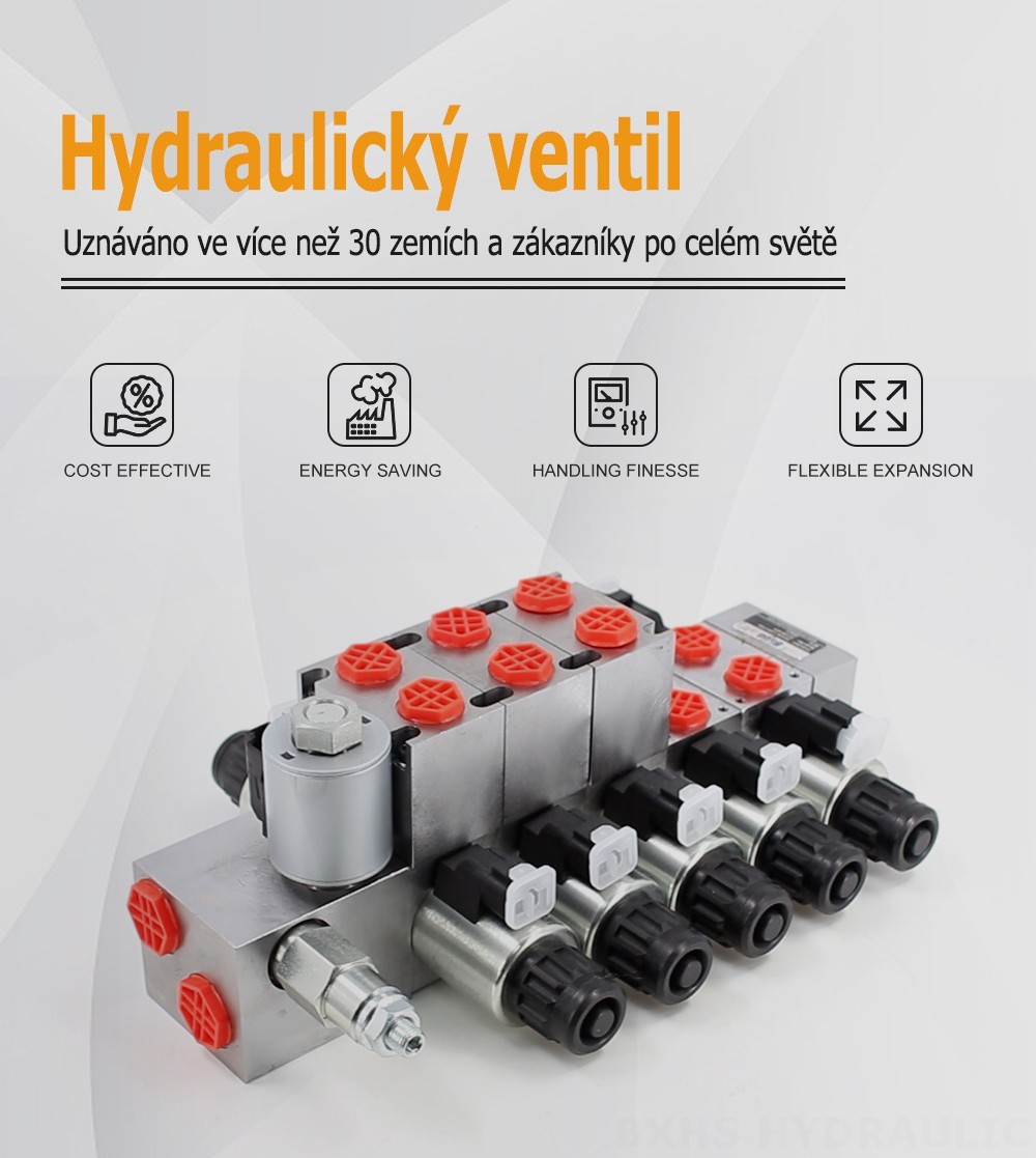 DCV56 Elektrický proporcionální Šoupátko 5 Sekční směrový ventil