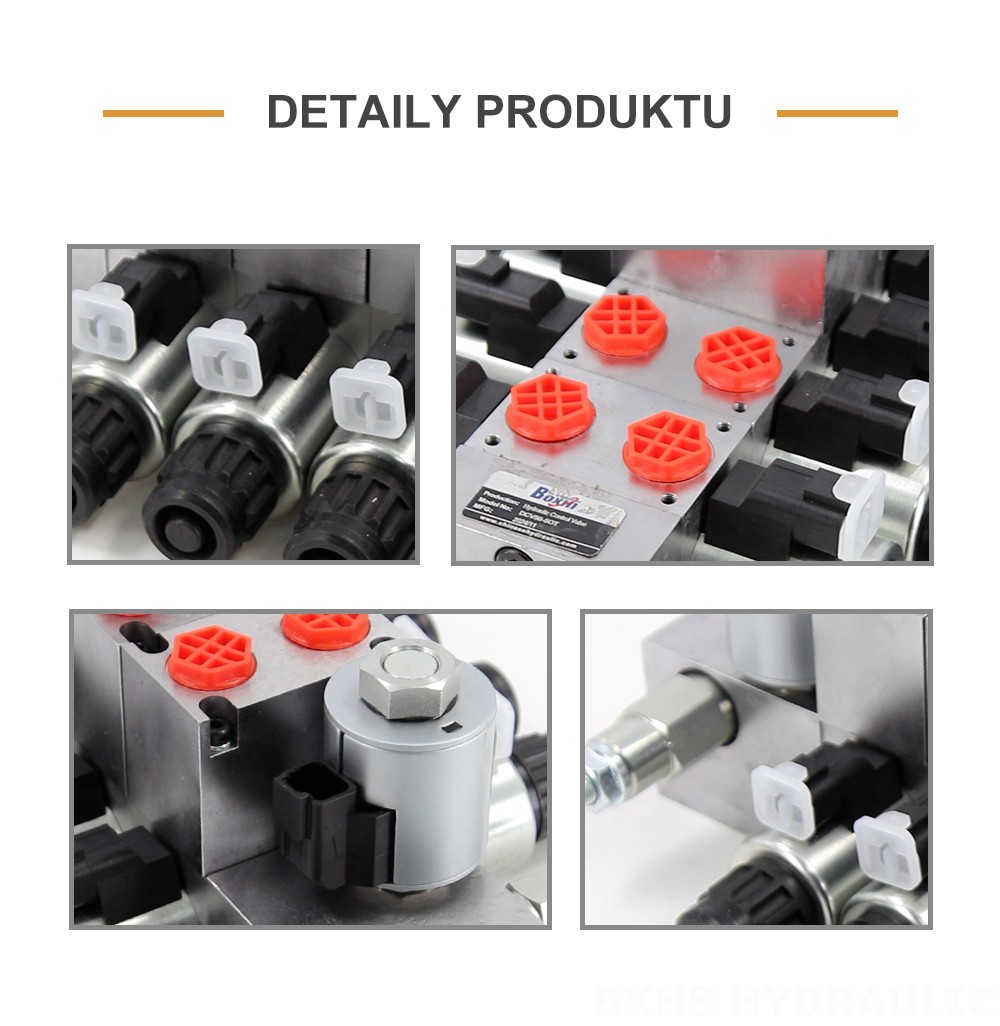 DCV56 Elektrický proporcionální Šoupátko 5 Sekční směrový ventil