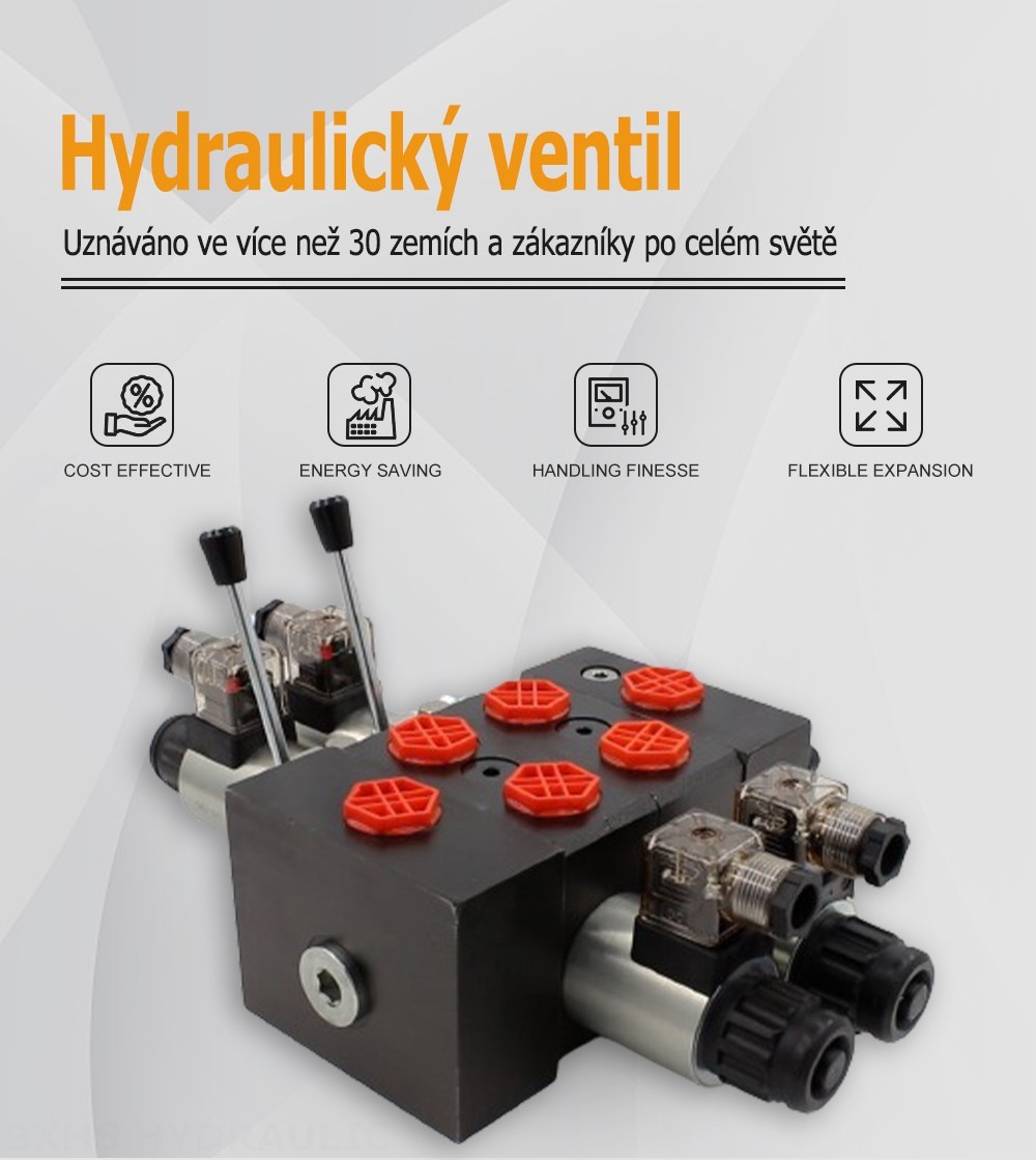 DCV58 Solenoidový Šoupátko 2 Sekční směrový ventil