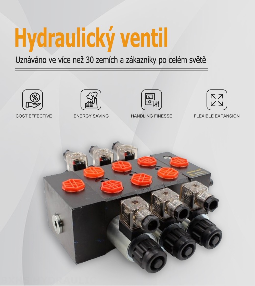 DCV58 Solenoidový Šoupátko 3 Sekční směrový ventil