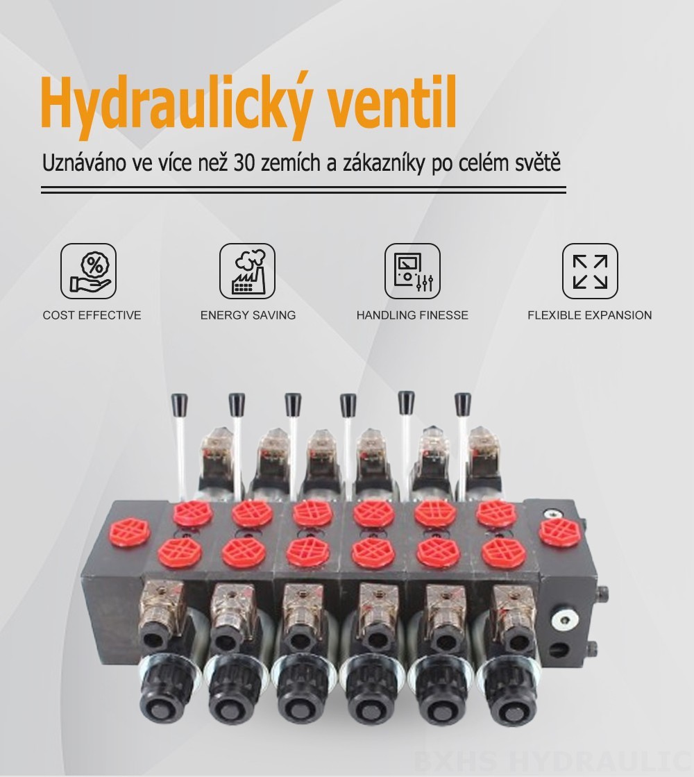 DCV58 Solenoidový Šoupátko 6 Sekční směrový ventil
