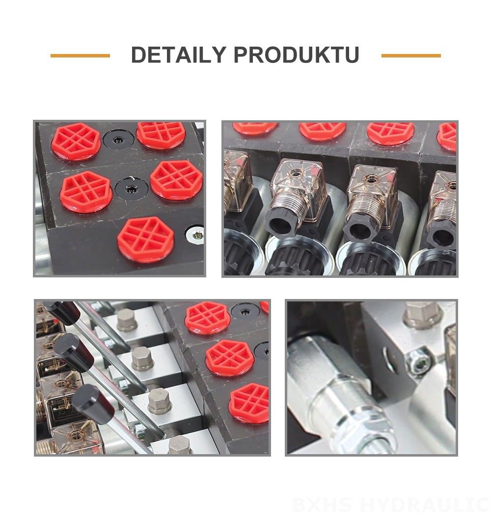 DCV58 Solenoidový Šoupátko 6 Sekční směrový ventil