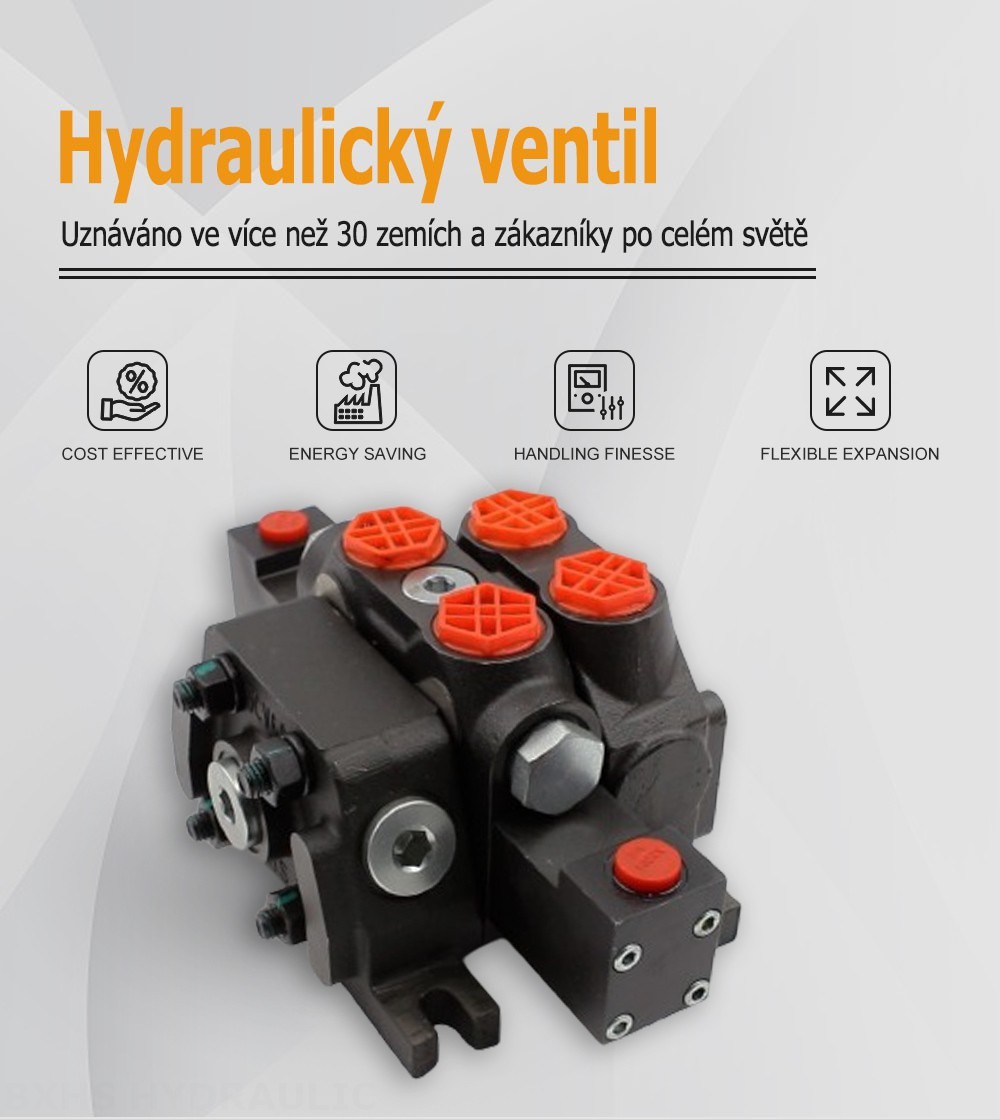 DCV60-G34 Hydraulický Šoupátko 1 Sekční směrový ventil