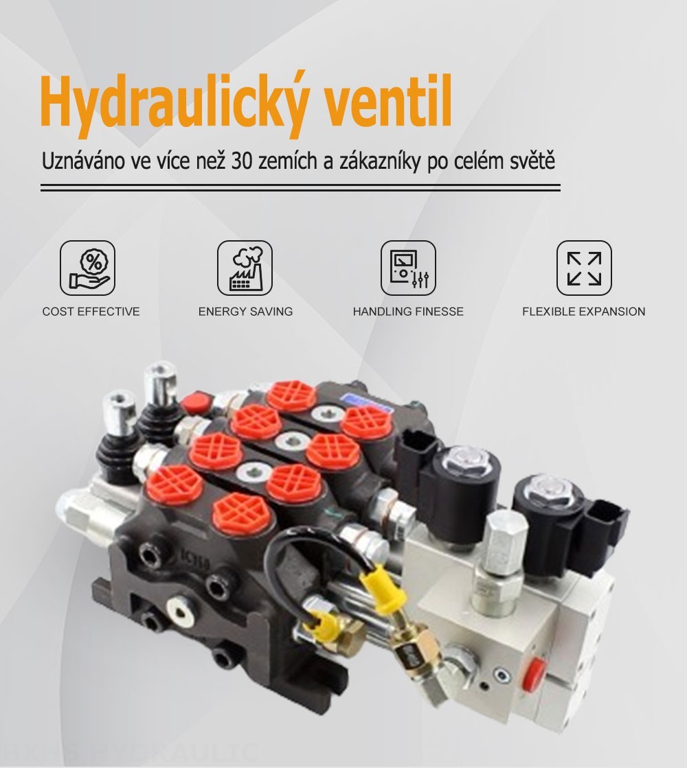 DCV60 Elektrohydraulický Šoupátko 2 Sekční směrový ventil