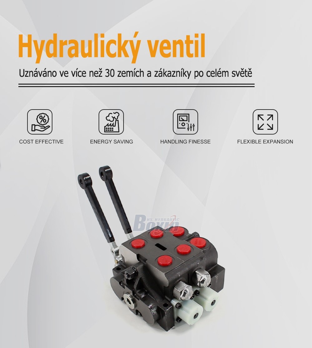 HSV20 Ruční 2 cívky Sekční směrový ventil