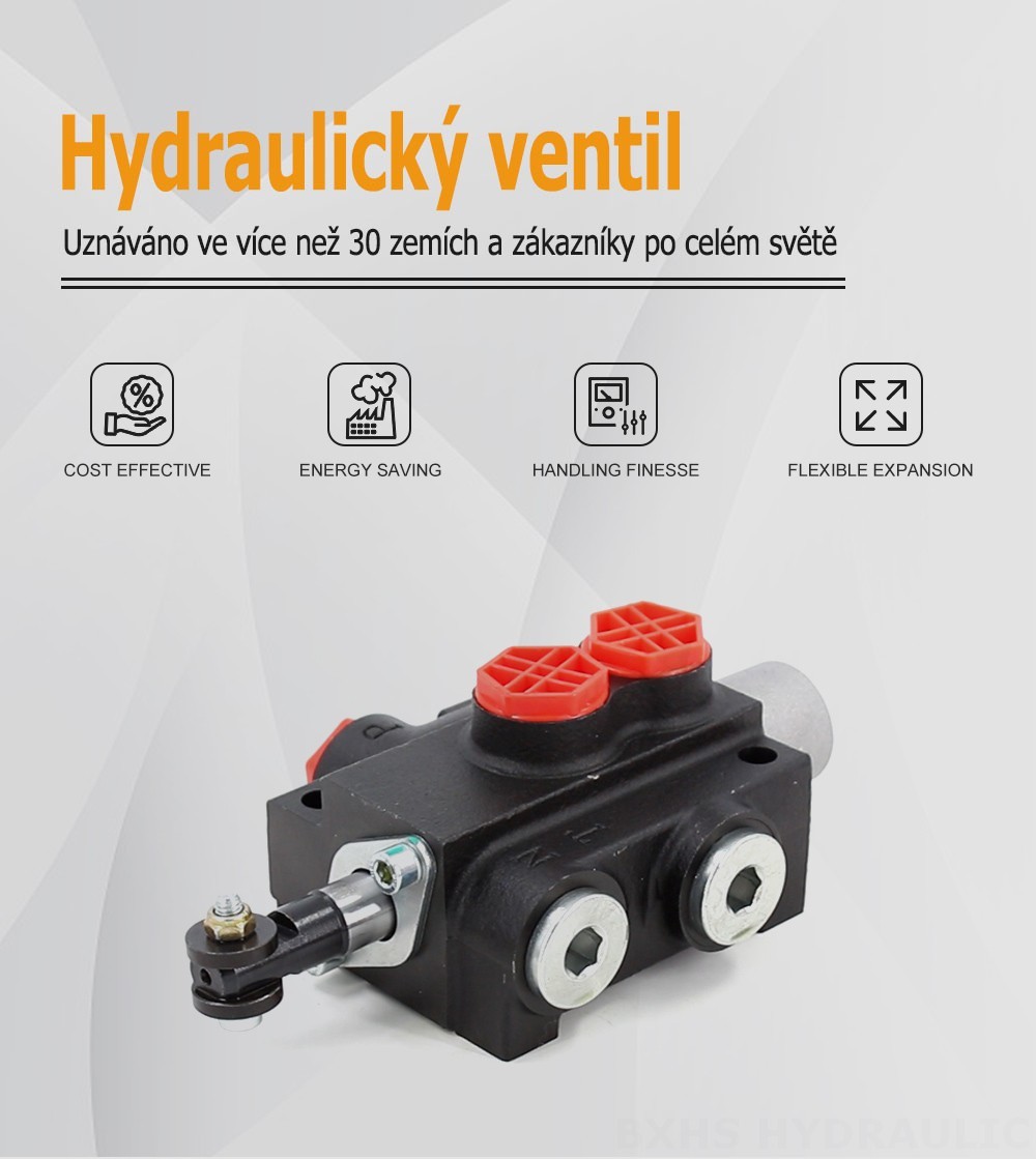 P40-201 Ruční Šoupátko 1 Monoblokový směrový ventil