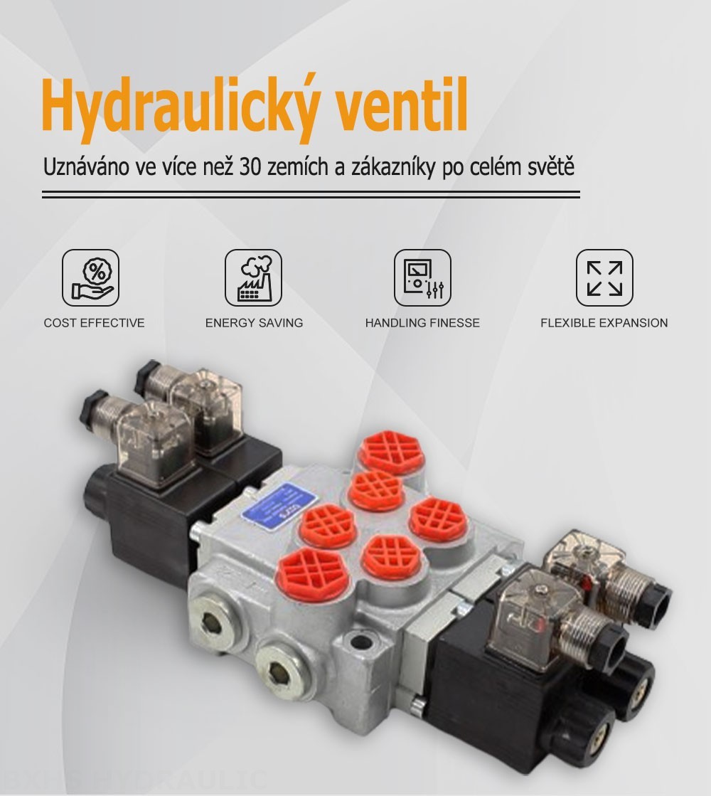 P40-DKL Solenoidový Šoupátko 2 Monoblockový směrový ventil