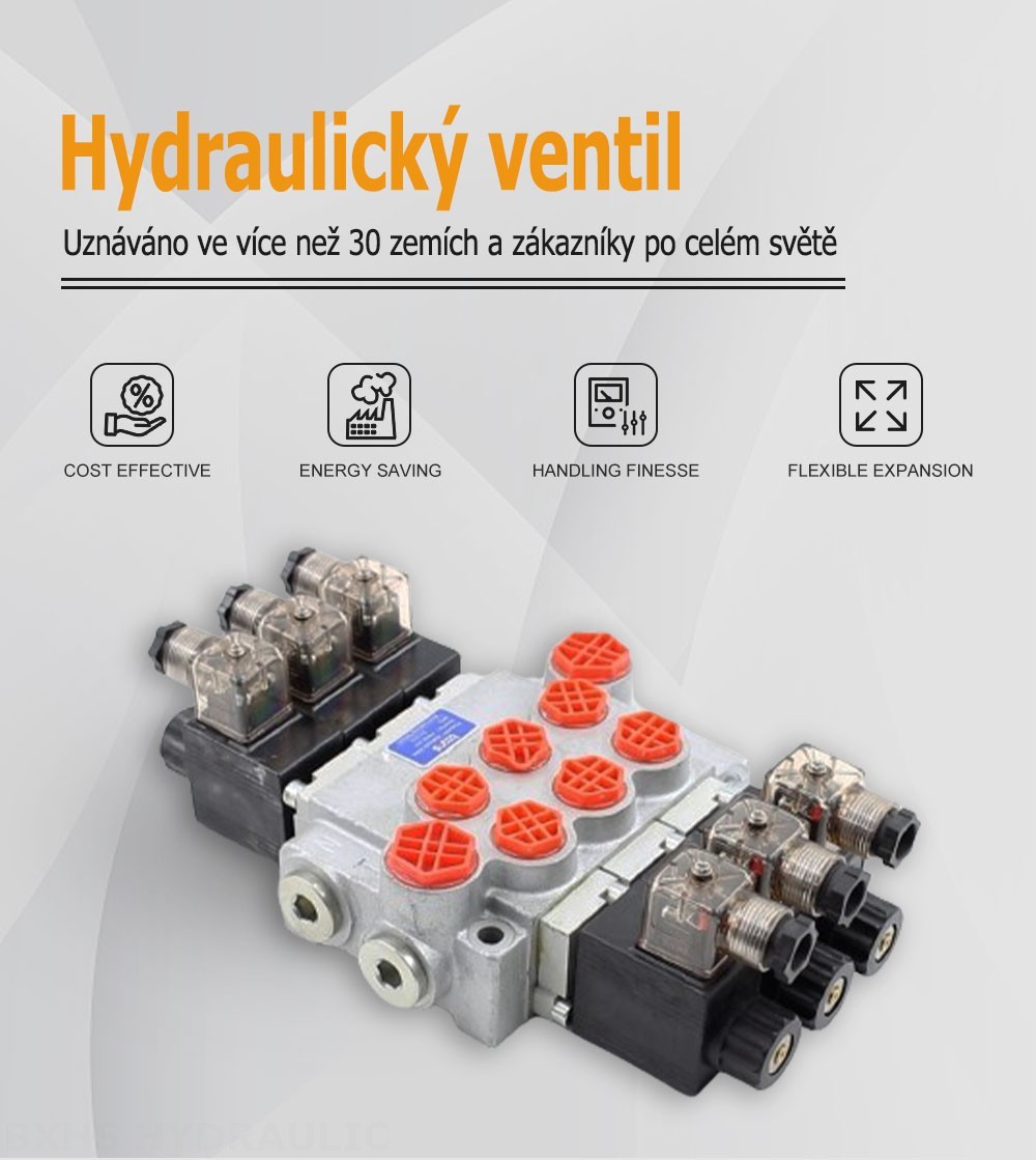 P40-DKL Solenoidový Šoupátko 3 Monoblockový směrový ventil