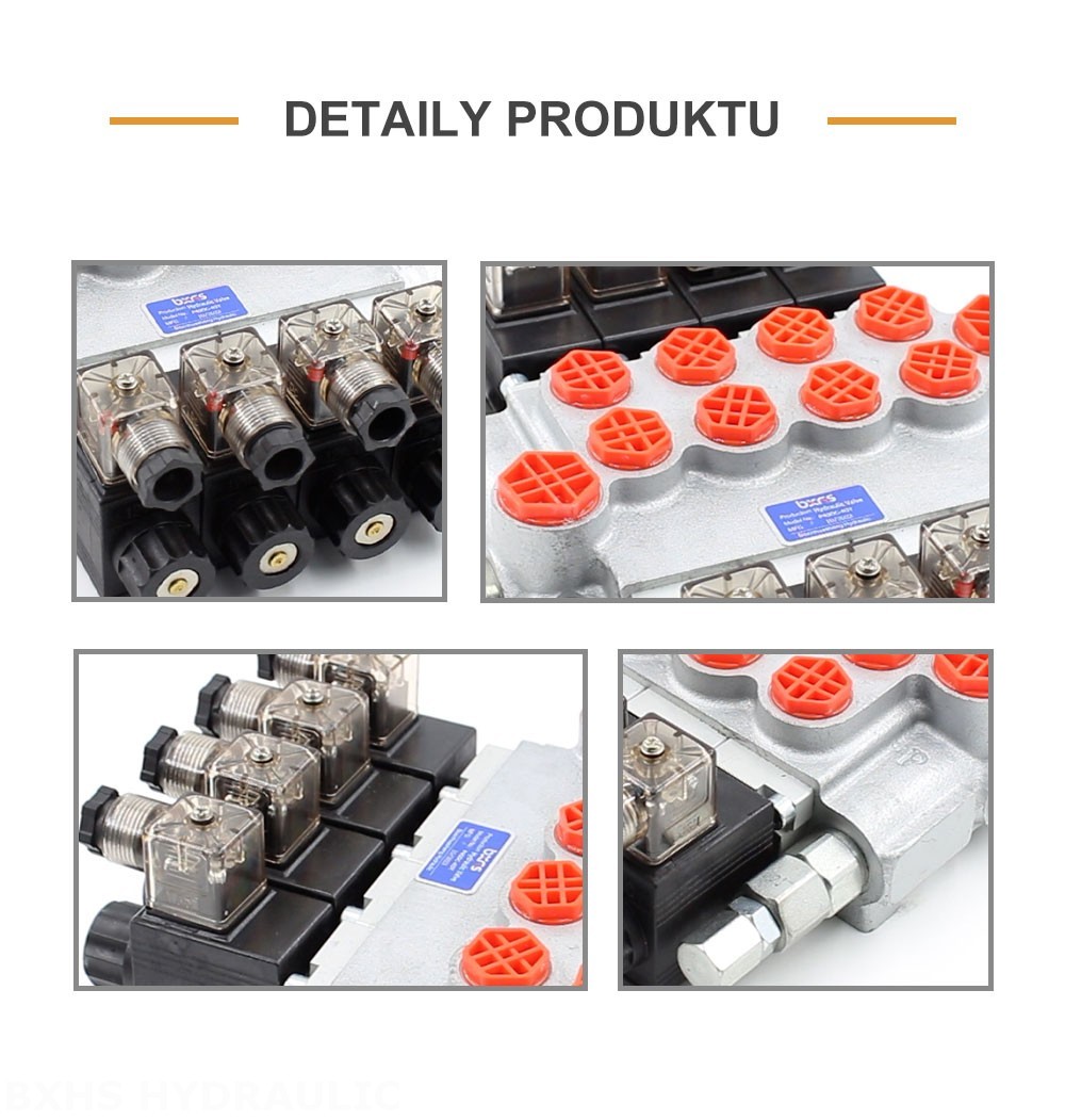 P40-DKL Solenoidový Šoupátko 4 Monoblockový směrový ventil