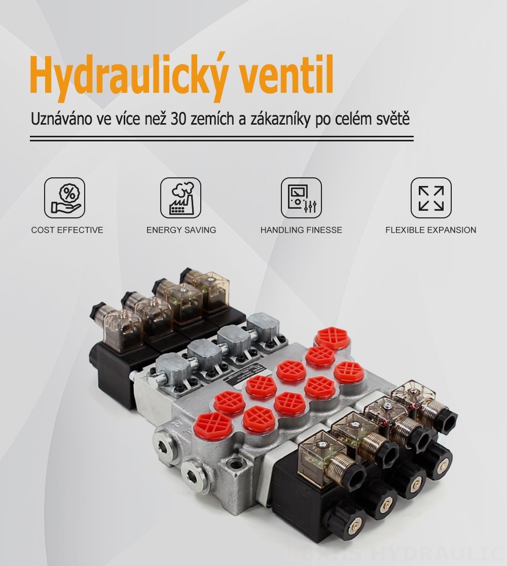 P40-DS Solenoidový Šoupátko 4 Monoblokový směrový ventil