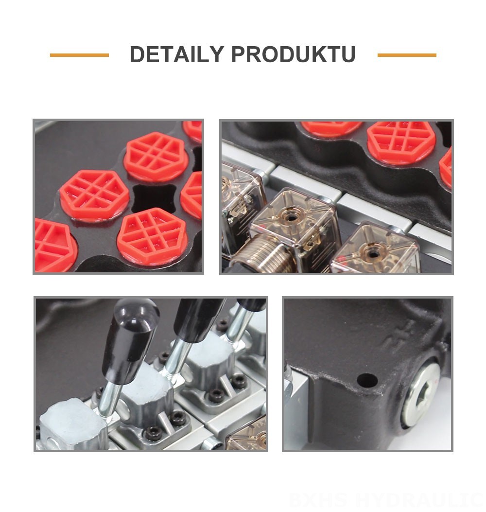 P40-S Solenoidový Šoupátko 4 Monoblokový směrový ventil