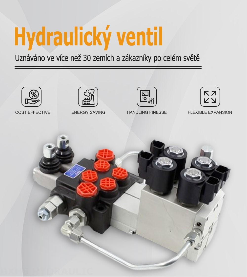 P40 Elektrohydraulický Šoupátko 2 Monoblockový směrový ventil