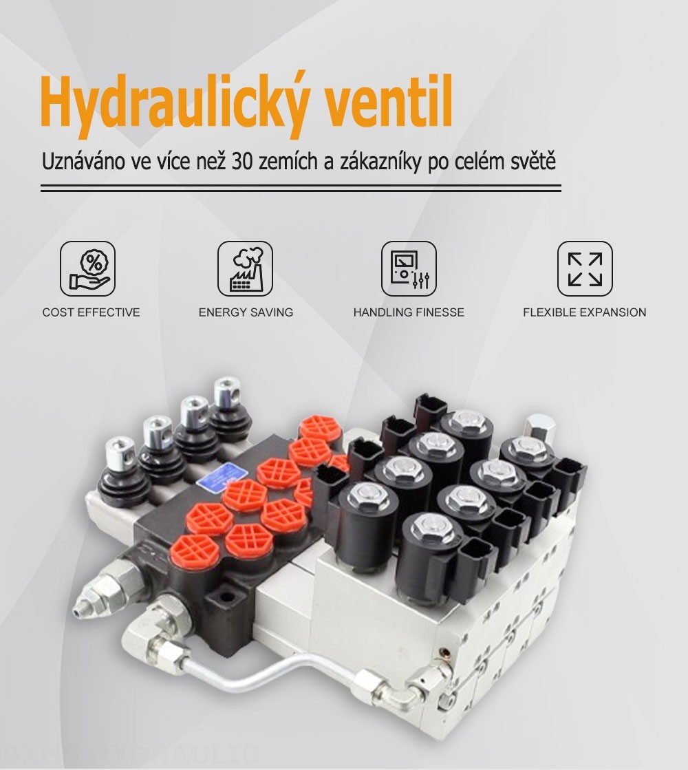 P40 Elektrohydraulický Šoupátko 4 Monoblockový směrový ventil