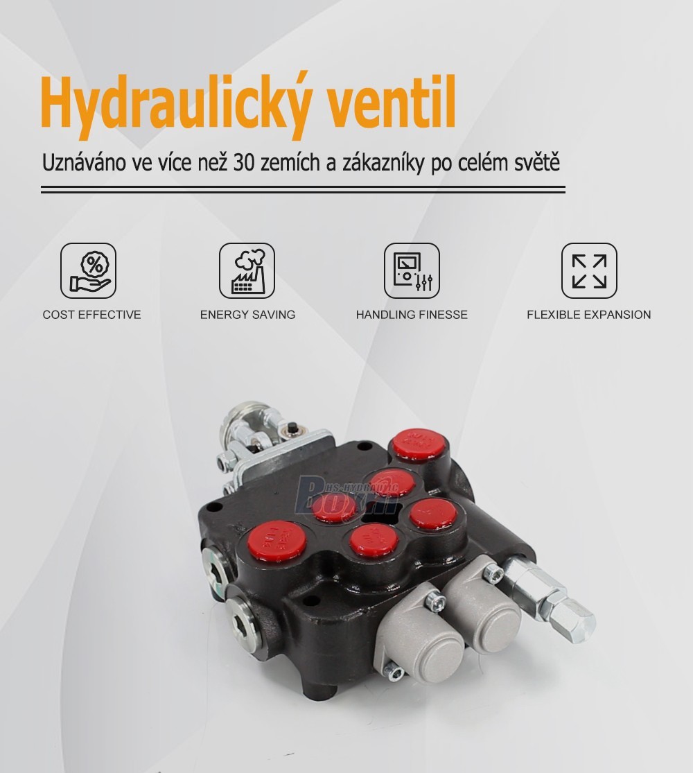 P80-U1-J2OT Joystick 2 cívky Monoblokový směrový ventil