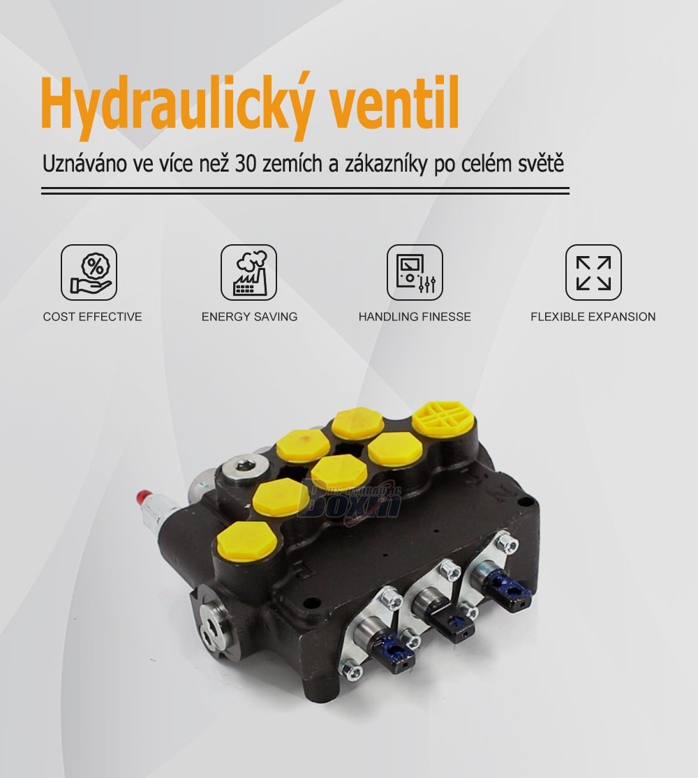 P80A-G-BT-2OT Kabel 3 cívky Monoblokový směrový ventil