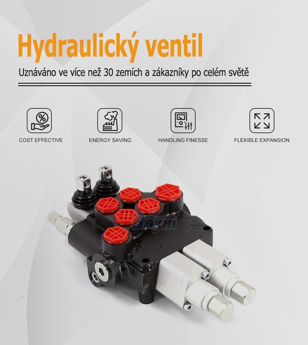 P80AFT-2QTW1 Ruční 2 cívky Monoblokový směrový ventil