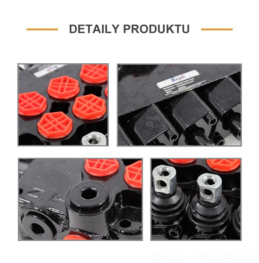 P80AZ Hydraulické a manuální Šoupátko 5 Řídicí ventil podpěr