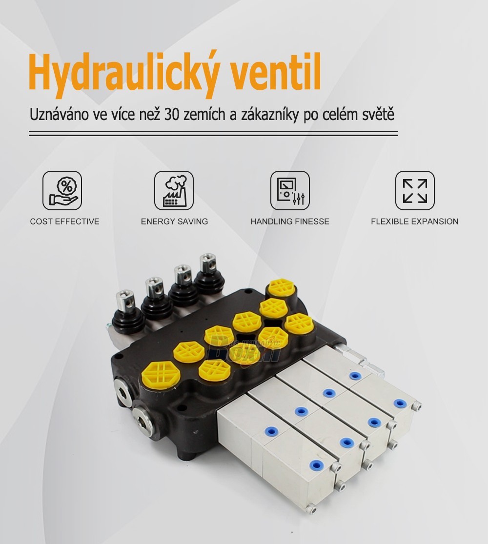 P80Q-G-4OT Pneumatický 4 cívky Monoblokový směrový ventil