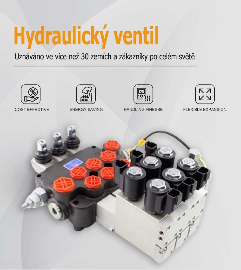 P80 Elektrohydraulický Šoupátko 3 Monoblockový směrový ventil