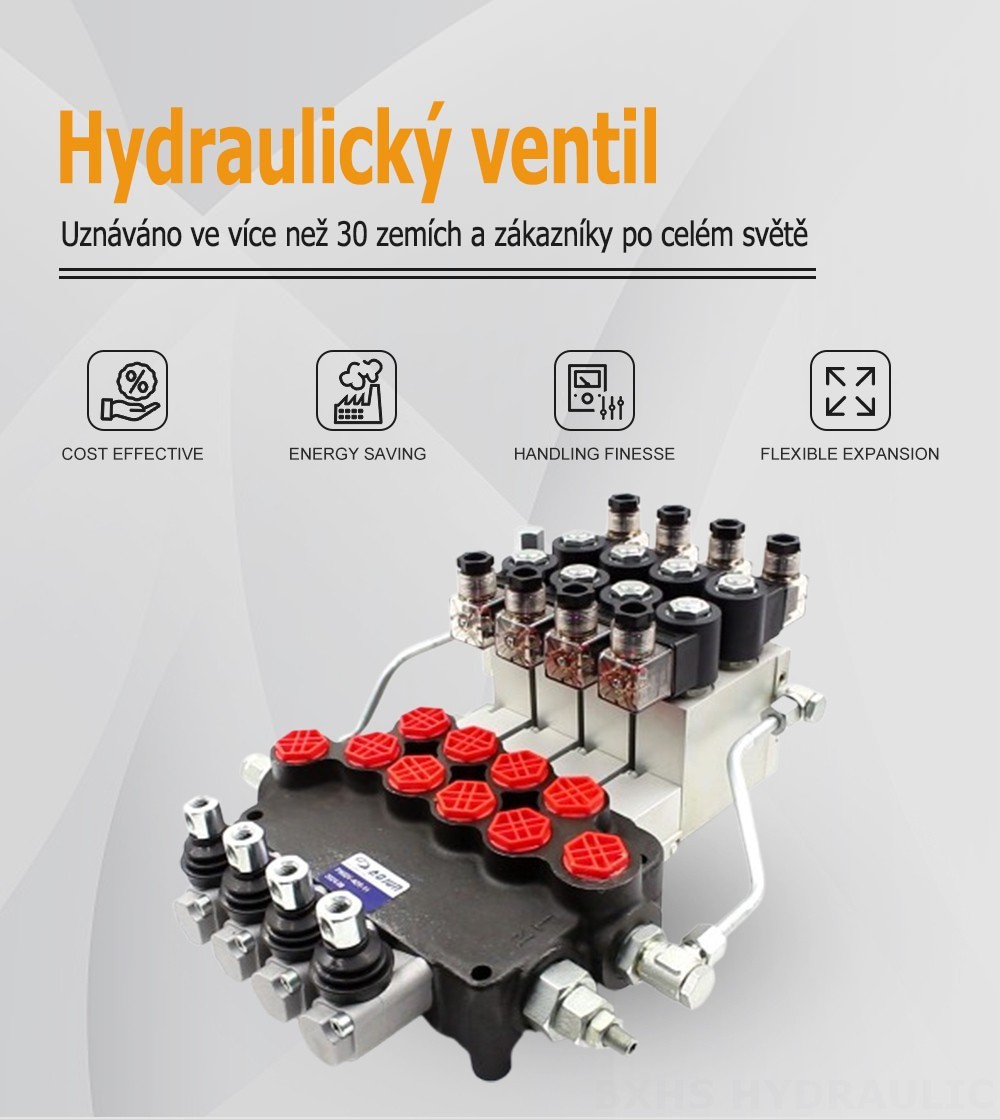 P80 Elektrohydraulický Šoupátko 4 Monoblokový směrový ventil