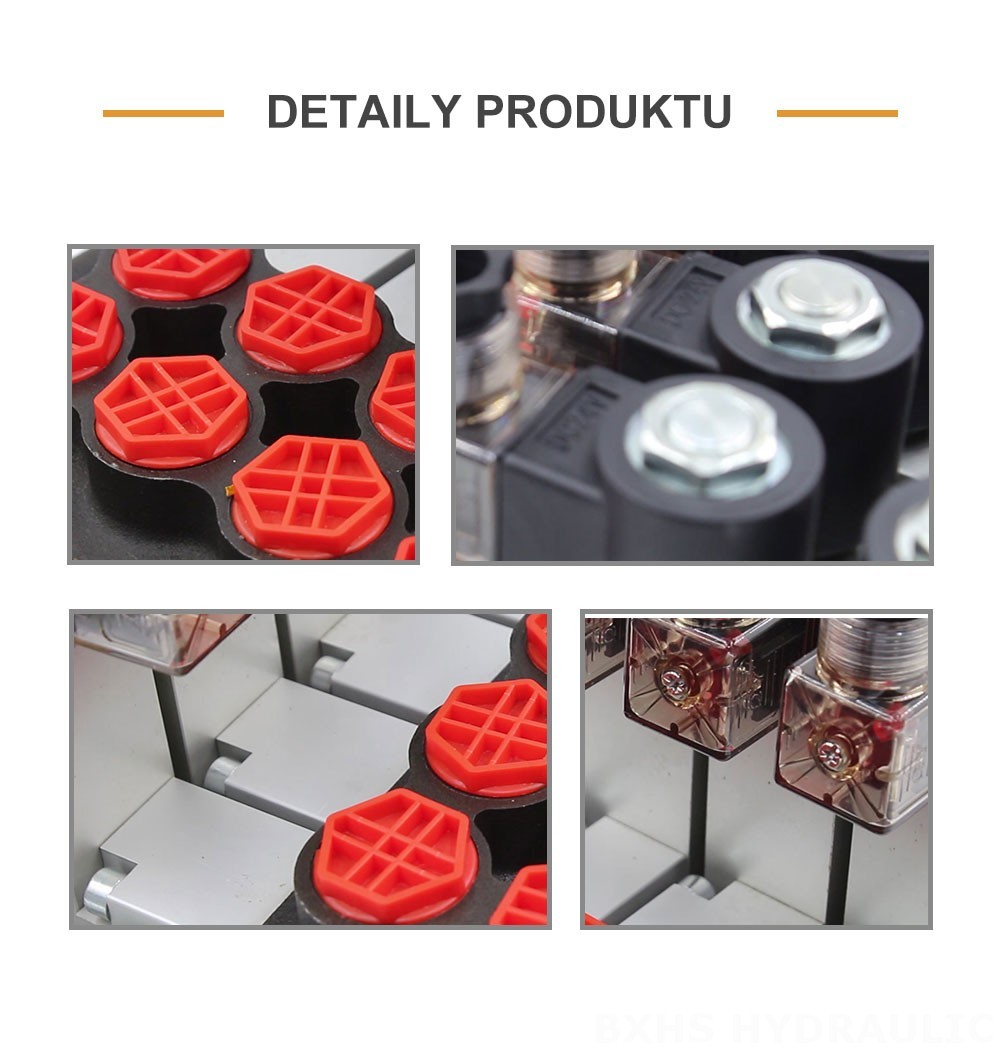 P80 Elektrohydraulický Šoupátko 4 Monoblokový směrový ventil