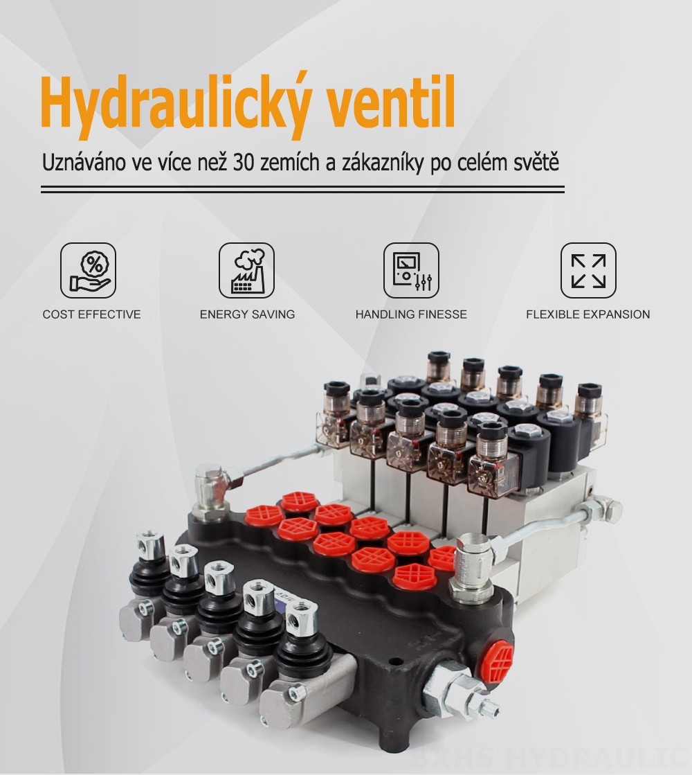 P80 Elektrohydraulický Šoupátko 5 Monoblokový směrový ventil