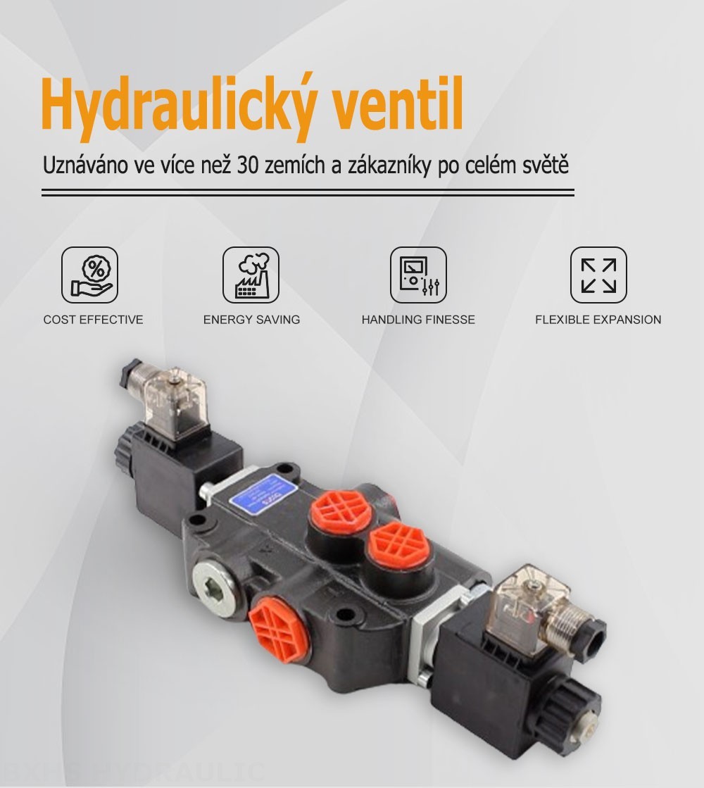 P80 Solenoidový Šoupátko 1 Monoblockový směrový ventil