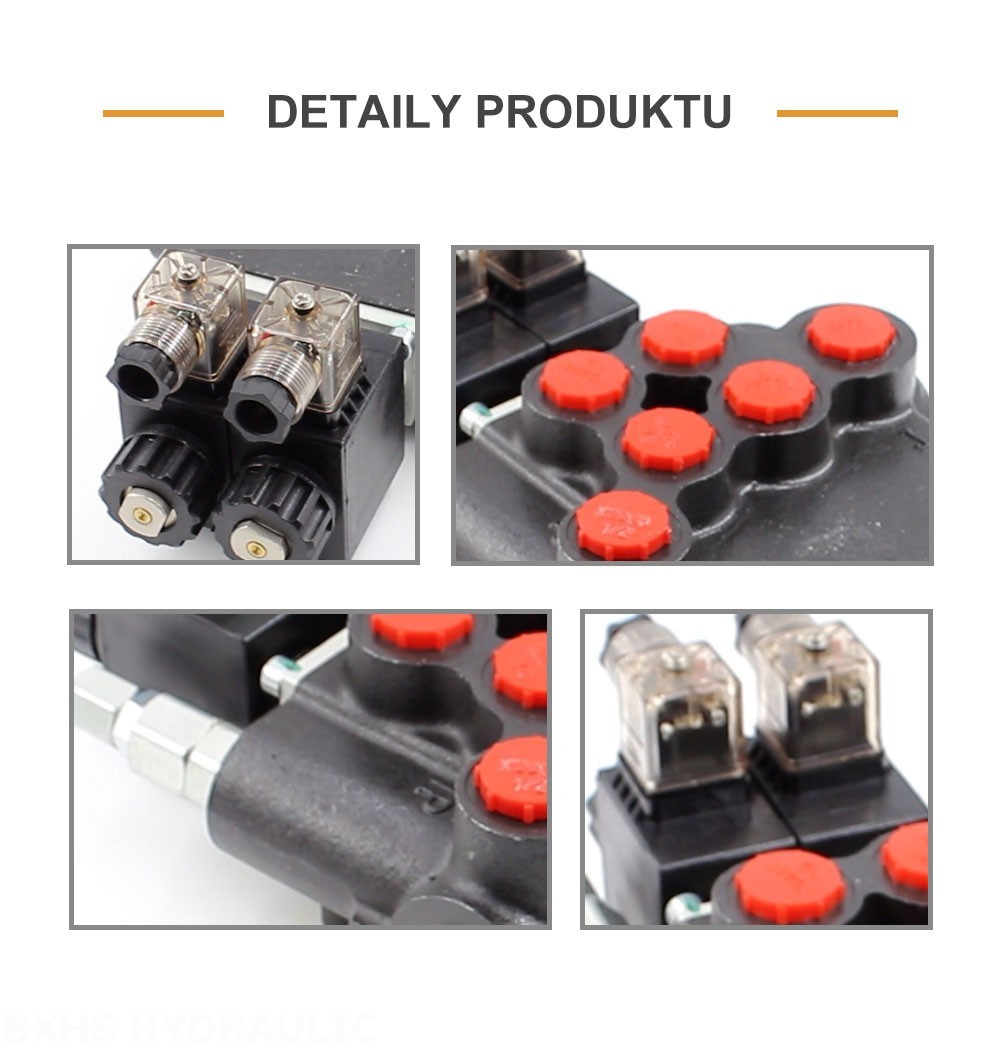 P80 Solenoidový Šoupátko 2 Monoblockový směrový ventil