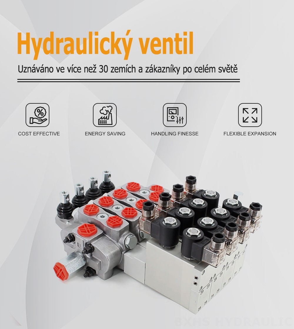 SD8 Elektrohydraulický Šoupátko 4 Sekční směrový ventil