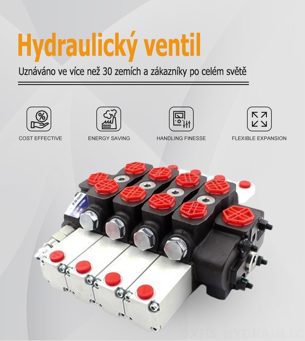 SD8 Hydraulický Šoupátko 4 Sekční směrový ventil