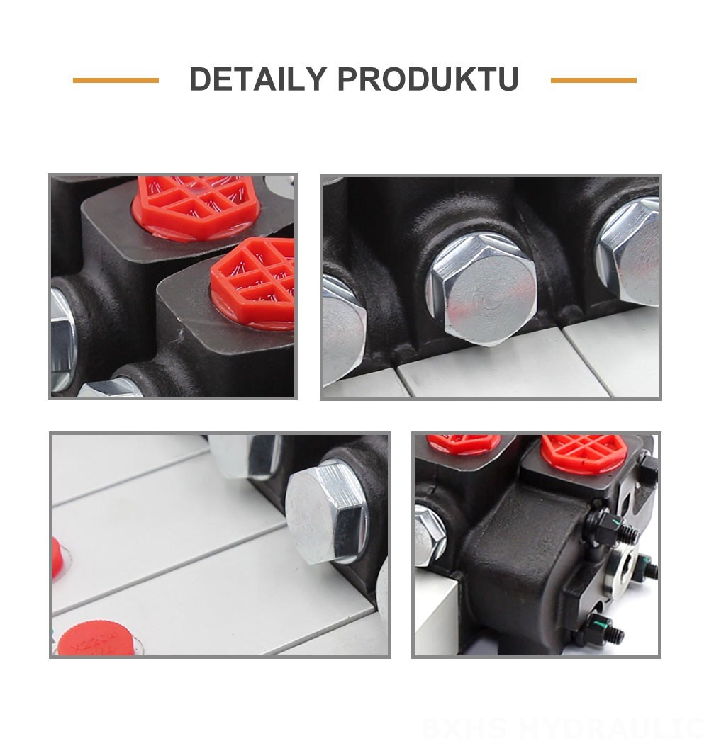 SD8 Hydraulický Šoupátko 4 Sekční směrový ventil
