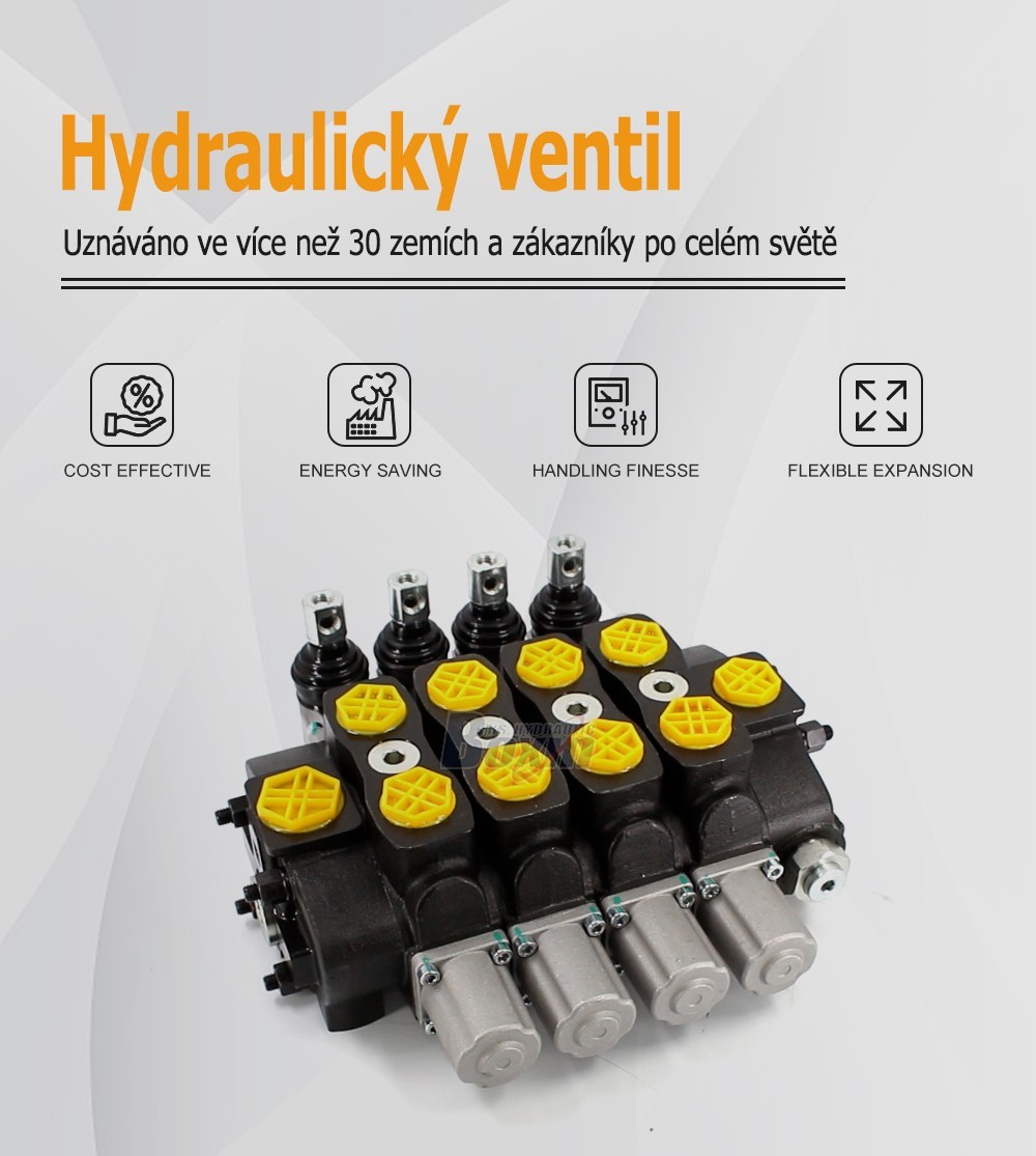 SD8 Ruční 4 cívky Sekční směrový ventil