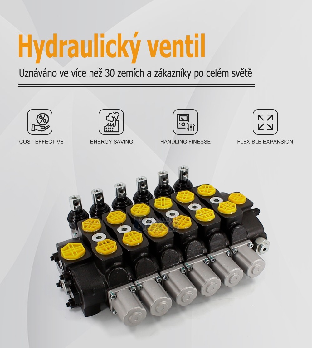 SD8 Ruční 6 cívek Sekční směrový ventil