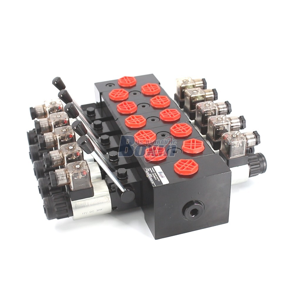 Solenoid Operated 5 Spool Sectional Directional Control Valve main image